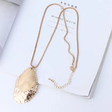 Geometric Statement Necklace Long Sweater Chain Collar Jewelry