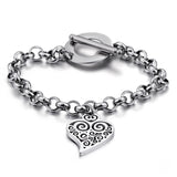 Women Love Heart Necklace Eternal Love Pendant Stainless Steel Chain