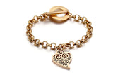 Women Love Heart Necklace Eternal Love Pendant Stainless Steel Chain
