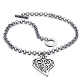 Women Love Heart Necklace Eternal Love Pendant Stainless Steel Chain