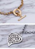 Women Love Heart Necklace Eternal Love Pendant Stainless Steel Chain