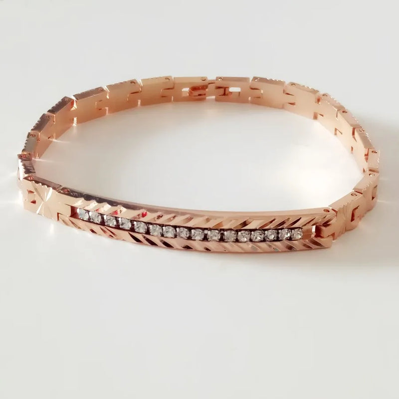 585 Rose Jewelry Cubic Zircon Bracelet for Women
