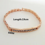 585 Rose Jewelry Cubic Zircon Bracelet for Women