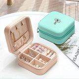 Women Leather Jewelry Organizer Display Travel Jewelry Case Boxes