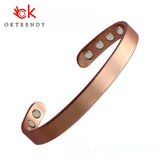 Women Magnetic Copper Bracelet Bio Therapy Arthritis Pain Relief Bangle Cuff