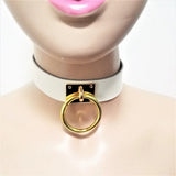 Harajuku Leather Punk Choker Golden O-round Necklace Goth Collar