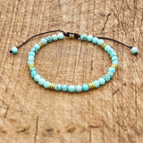 4mm Natural Turquoise Bead Friendship Bracelets Couples Yoga Jewelry