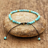 4mm Natural Turquoise Bead Friendship Bracelets Couples Yoga Jewelry