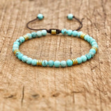 4mm Natural Turquoise Bead Friendship Bracelets Couples Yoga Jewelry