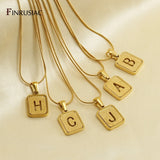 Letter Pendant Necklaces 18K Plated Stainless Steel Jewelry