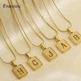 Letter Pendant Necklaces 18K Plated Stainless Steel Jewelry