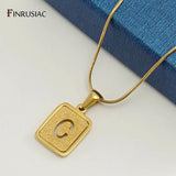 Letter Pendant Necklaces 18K Plated Stainless Steel Jewelry