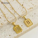Letter Pendant Necklaces 18K Plated Stainless Steel Jewelry
