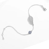 Angel Wings Bracelet Lucky Eye Sterling Silver Jewelry