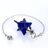 Pink Crystal Merkaba Pendulum for Dowsing Wicca Reiki