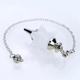 Pink Crystal Merkaba Pendulum for Dowsing Wicca Reiki