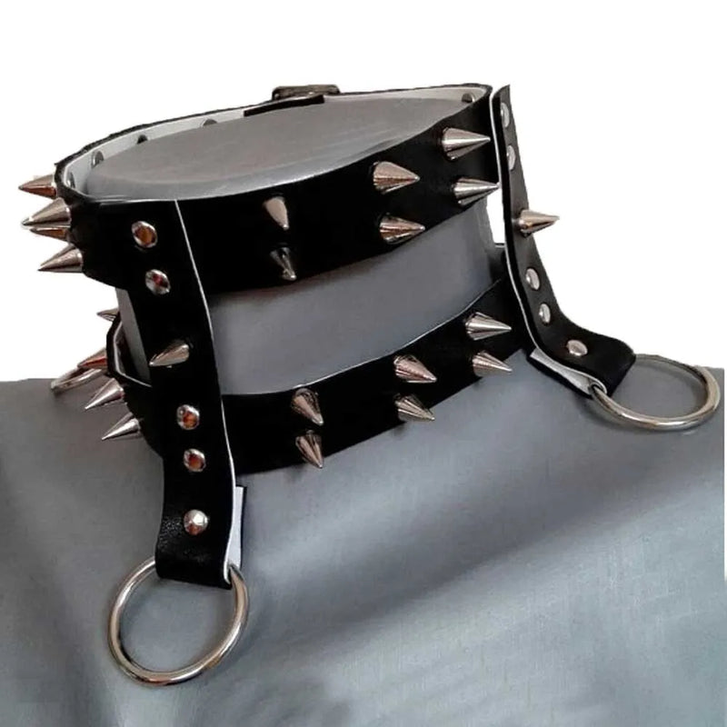 Women Men Punk Spike Stud Necklace Gothic Chokers Collar Harajuku Rivet