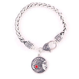 Colorful Crystal Moon and Stars Wheat Link Chain Bracelet