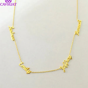 Personalized 4 Name Necklace for Family