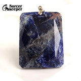 Sodalite Beads Quartz Stone Pendant Necklace