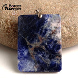 Sodalite Beads Quartz Stone Pendant Necklace