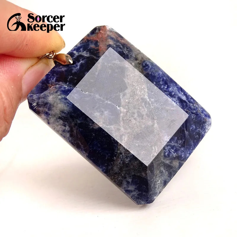 Sodalite Beads Quartz Stone Pendant Necklace