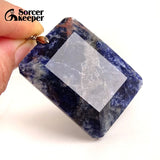 Sodalite Beads Quartz Stone Pendant Necklace