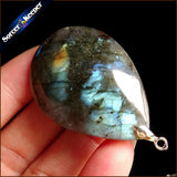 Labradorite Moonstone Quartz Stone Necklace Colar Feminino