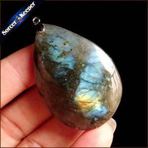 Labradorite Moonstone Quartz Stone Necklace Colar Feminino