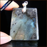 Labradorite Moonstone Pendant Necklace With Chain