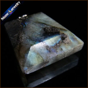 Labradorite Moonstone Pendant Necklace With Chain