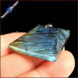Labradorite Moonstone Quartz Stone Pendant Necklace Colares Femininos