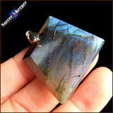 Labradorite Moonstone Quartz Stone Pendant Necklace Colares Femininos
