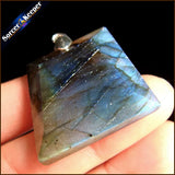 Labradorite Moonstone Quartz Stone Pendant Necklace Colares Femininos