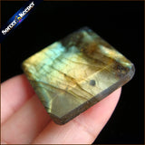 Labradorite Moonstone Quartz Stone Pendant Necklace Colar Feminino KS309