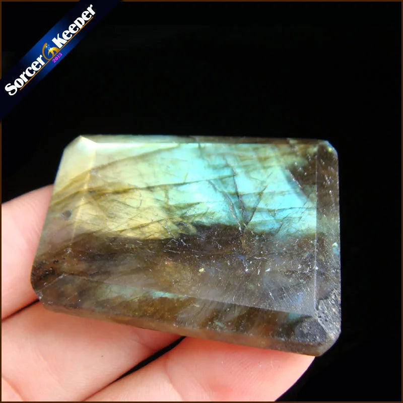 Labradorite Moonstone Quartz Stone Pendant Necklace Colar Feminino KS309