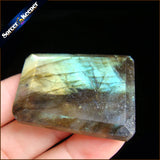 Labradorite Moonstone Quartz Stone Pendant Necklace Colar Feminino KS309