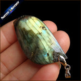Labradorite Moonstone Quartz Stone Necklace With Chain Colares Femininos PS714