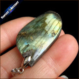 Labradorite Moonstone Quartz Stone Necklace With Chain Colares Femininos PS714