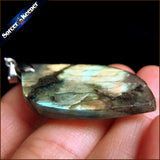 Labradorite Moonstone Quartz Stone Necklace With Chain Colares Femininos PS714