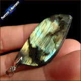 Labradorite Moonstone Quartz Stone Necklace With Chain Colares Femininos PS714