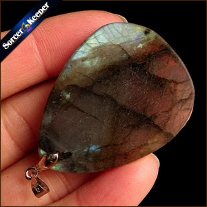Labradorite Moonstone Quartz Necklace Pendant