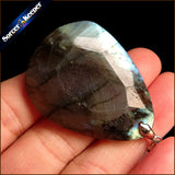 Labradorite Moonstone Quartz Necklace Pendant