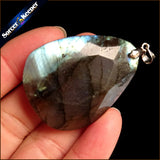 Labradorite Moonstone Quartz Necklace Pendant