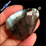 Labradorite Moonstone Quartz Necklace Pendant