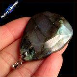 Labradorite Moonstone Quartz Necklace Pendant