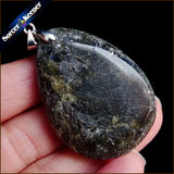 Women Men Jewelry Pendant Necklace Labradorite Moonstone Quartz Stone