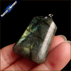 Labradorite Moonstone Quartz Pendant Necklace