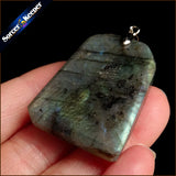 Labradorite Moonstone Quartz Pendant Necklace