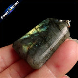 Labradorite Moonstone Quartz Pendant Necklace